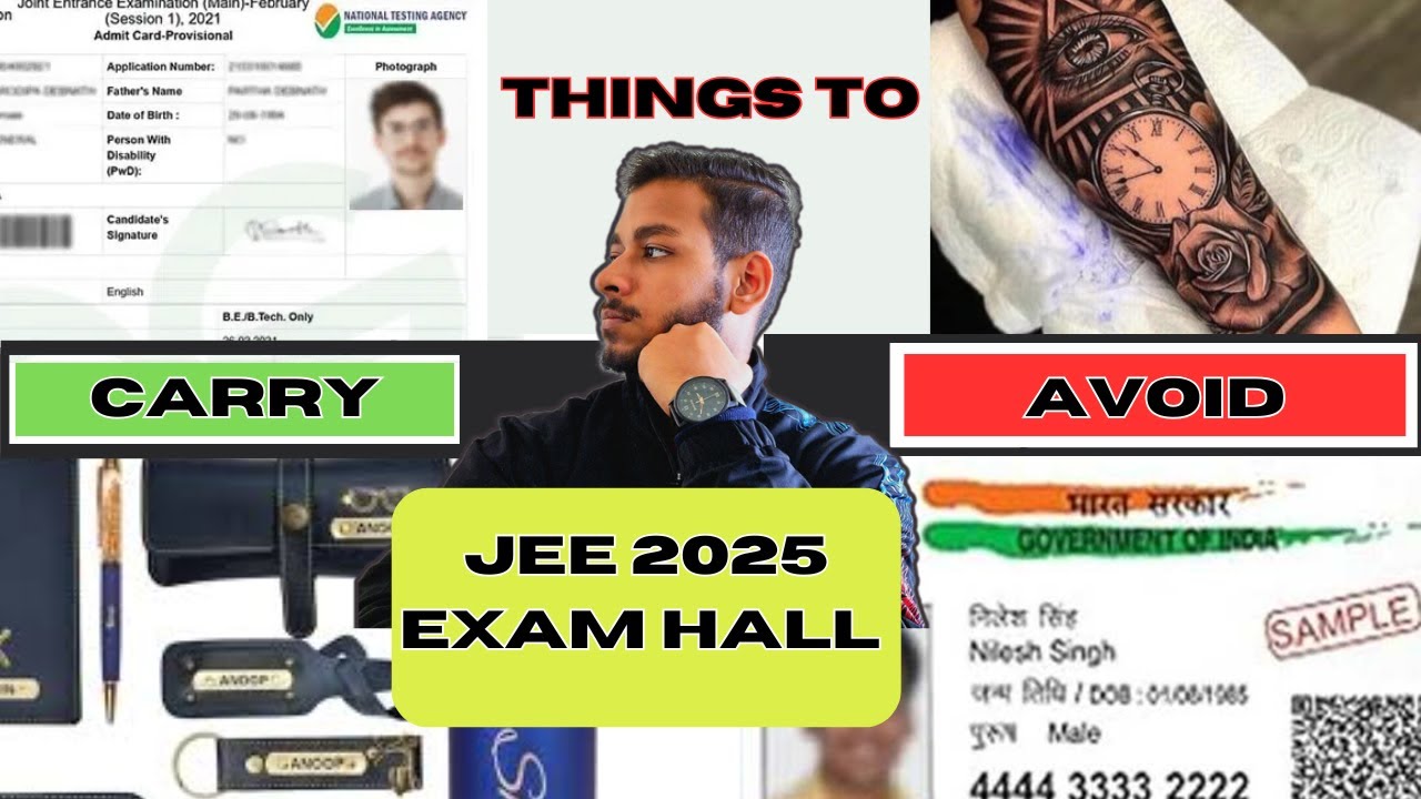 Things to Carry & Avoid In JEE 2025 Exam🤯 | Exam Hall Instructions ...