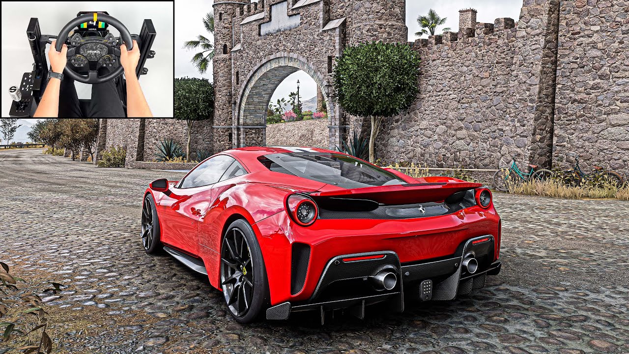 Ferrari 488 Pista | Forza Horizon 5 | Steering Wheel Gameplay