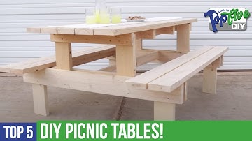 Top 5 DIY Picnic Tables! The Best Maker Videos!