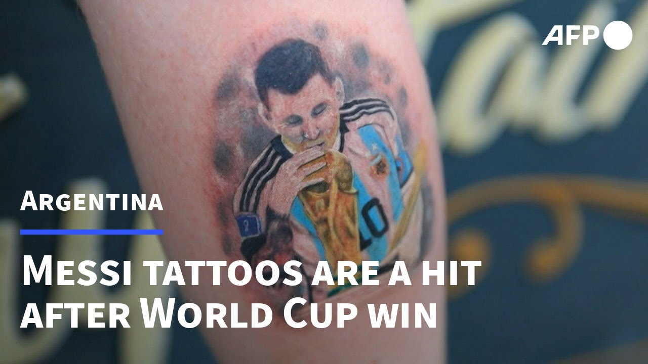 Football fans in hysterics at worst ever Lionel Messi tattoo following  Argentina star lifting World Cup  The Sun