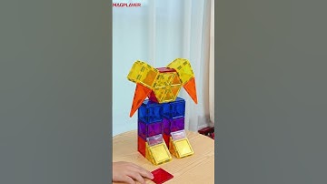In this video, we build a fun robot using MagPlayer’s magnetic tiles! 🤖
