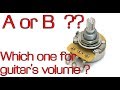 A or b type of pot best for guitars volume    guitar secrets 2