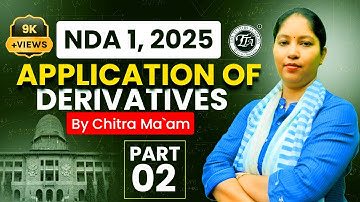 Application of Derivatives  For NDA  | NDA Exam DMU MATH | Chitra Mam I The Tutors