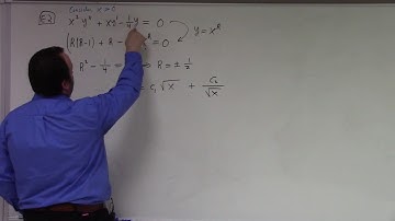 Differential Equations: Cauchy Euler Problem, Frobenius method, 4-13-17, part 1