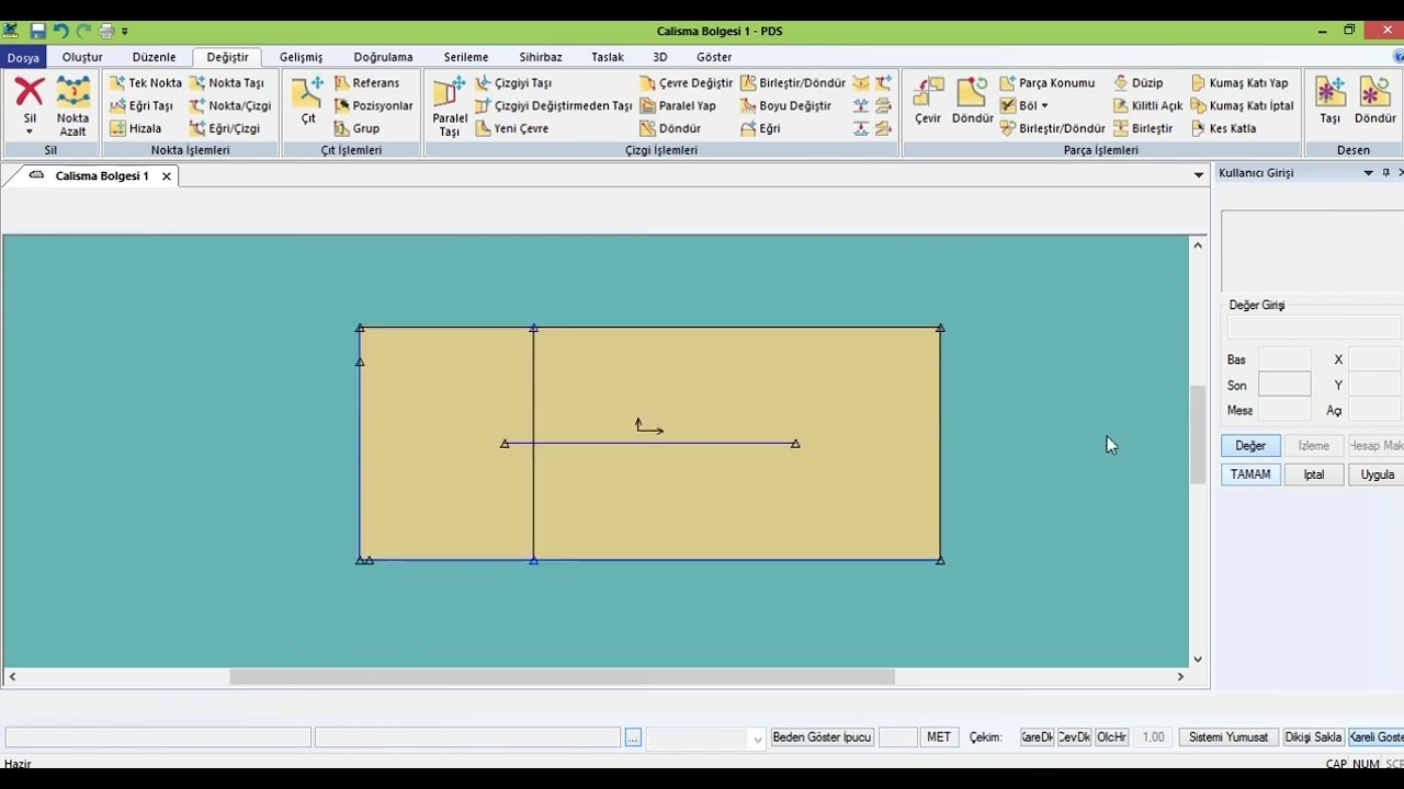 GERBERDE DÜZ DAR ETEK ÖN ÇİZİMİ