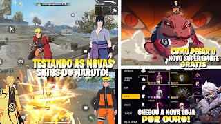 CHEGOU! NOVA LOJA POR OURO 2.0, TESTANDO AS NOVAS SKINS DO NARUTO, COMO PEGAR O SUPER EMOTE E MAIS!!