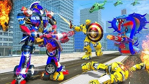 Optimus Prime Multiple Transformation Jet Robot Car Game - Android Gameplay