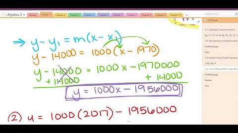 Algebra 2 - 1.4 Curve Fitting with Linear Models