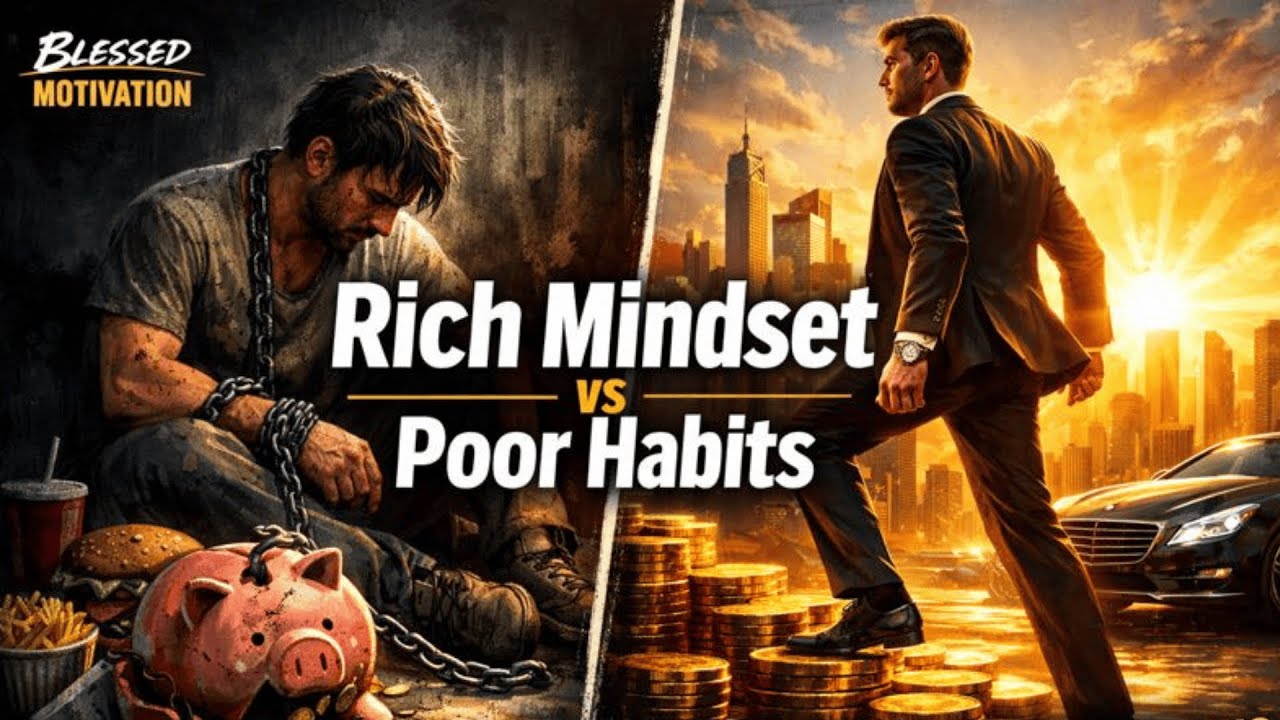 Rich Mindset vs Poor Habits - Start Building Wealth | Blessed Motivation in Hindi-English