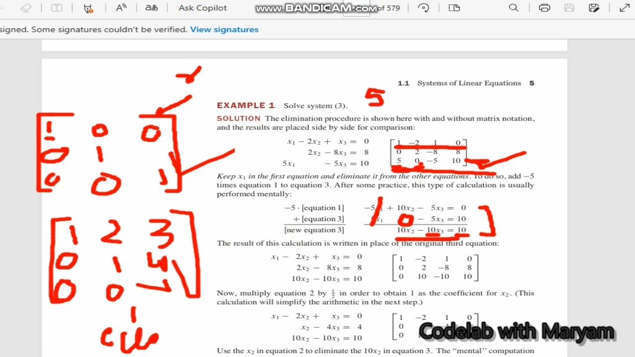 1.1 || system of linear equations || linear algebra || with examples