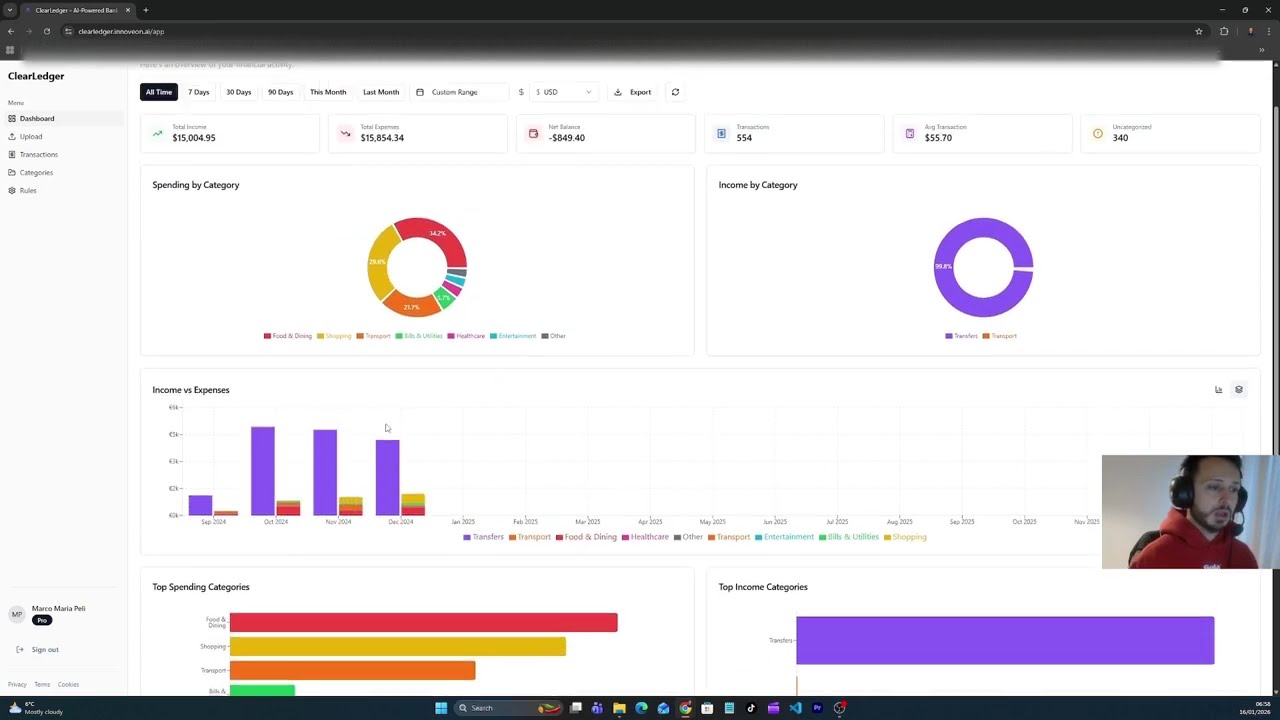 I Built an AI-Powered Personal Finance App with Vibe Coding | ClearLedger Walkthrough