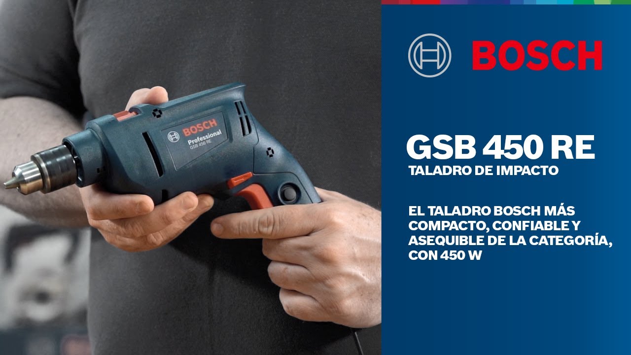El Taladro Bosch más compacto y asequible de su categoría: GSB 450 RE -  YouTube