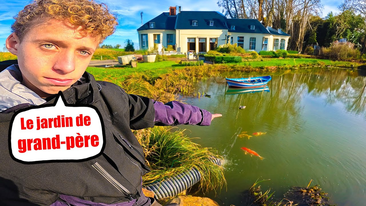 Le jardin de son grand-père cache des poissons MONSTRES et il m'invite à pêcher dedans !!