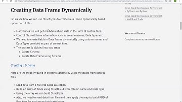 Spark Data Frames and Data Sets - Overview of APIs - Create Data Frames Dynamically - Introduction