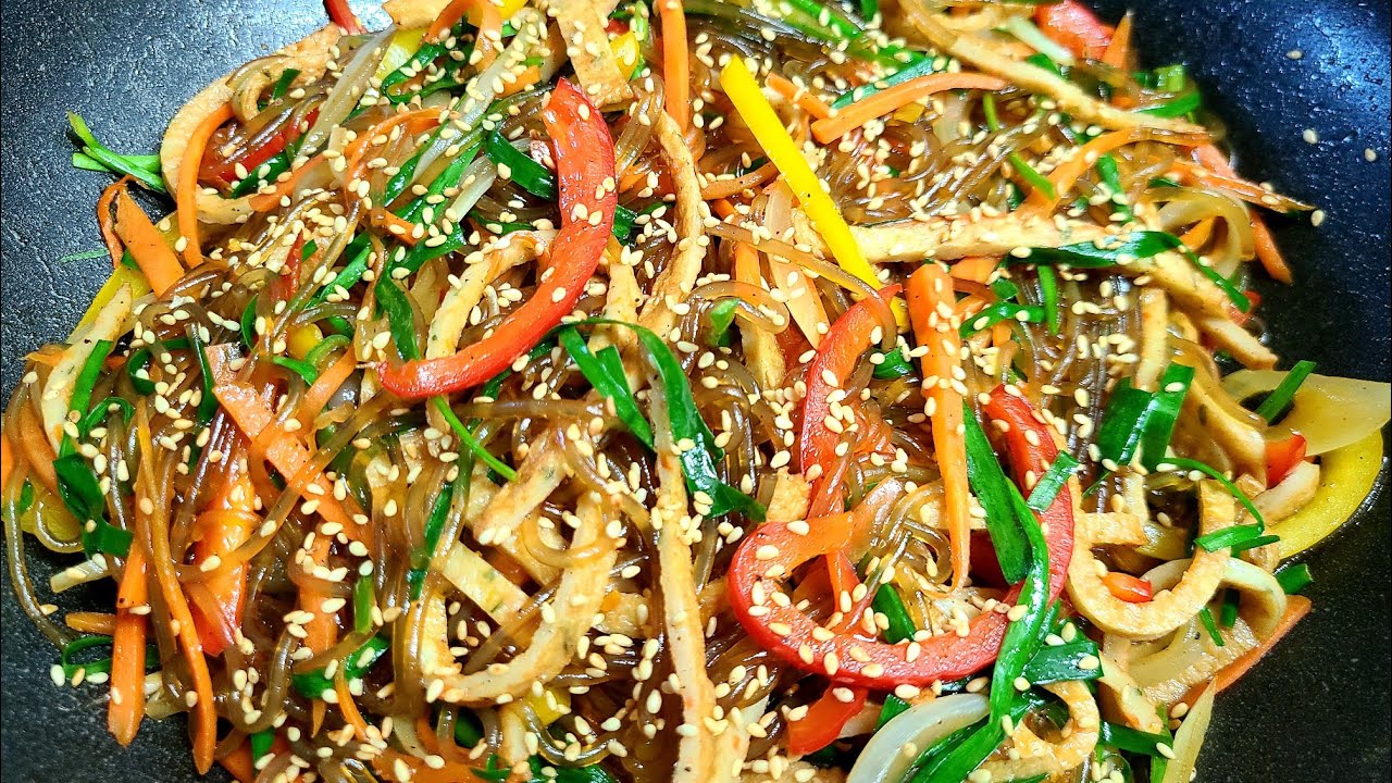 [韩式炒粉丝] 食谱 速成版,简单好吃,都是随手可见的食材