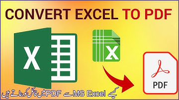 How to Convert Excel File into PDF File in Urdu | Convert Excel File into PDF in Urdu, Hindi 2013