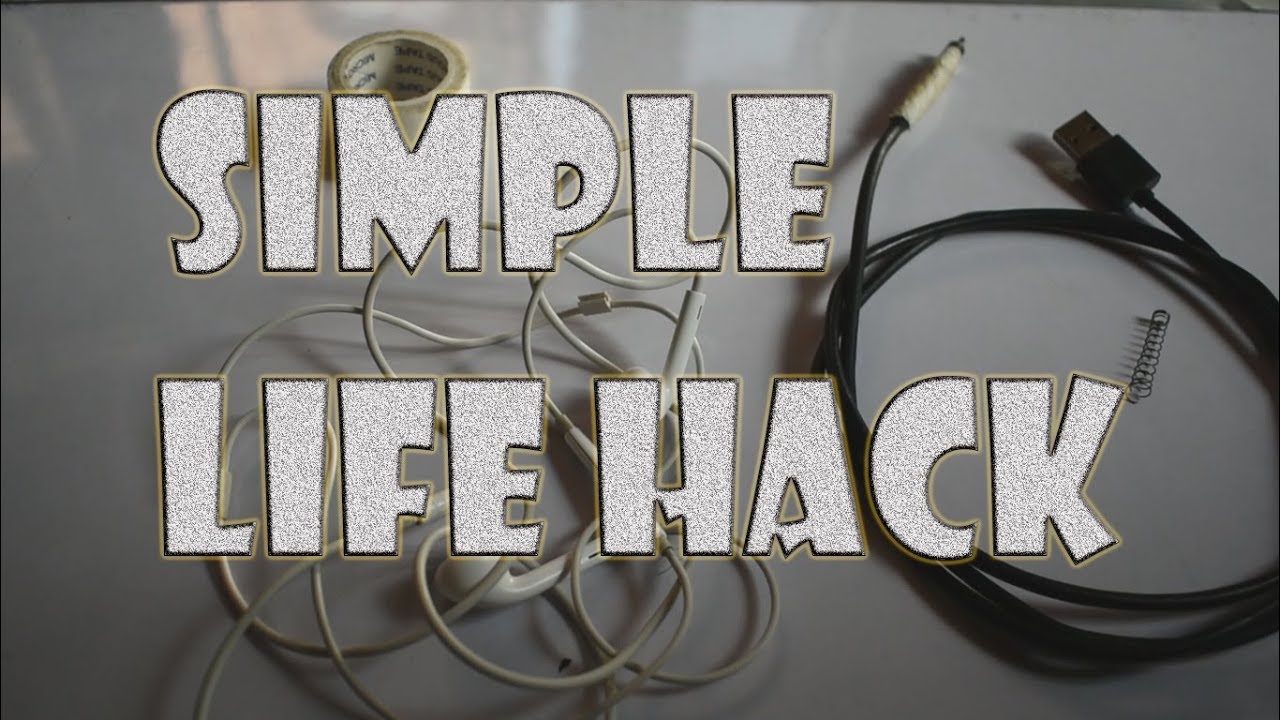 DIY, Life hack to save your earphones and Charging cables YouTube