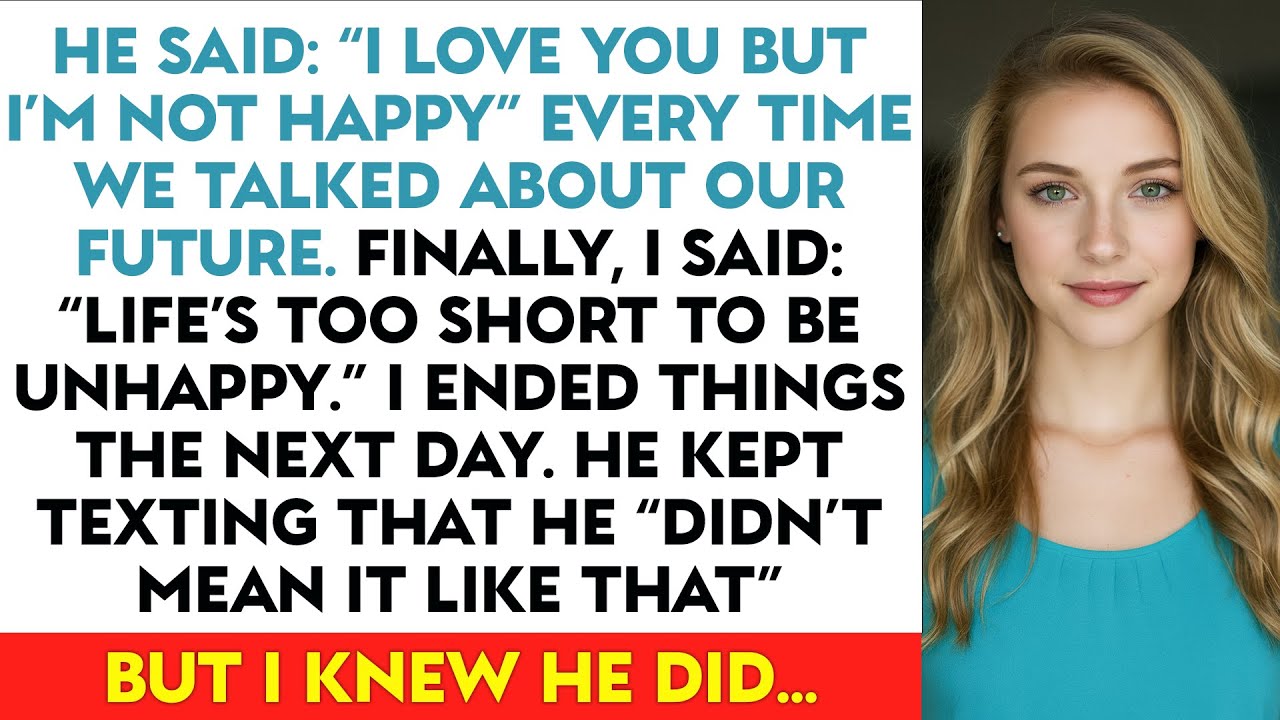 He Said: “I Love You But I’m Not Happy” Every Time We Talked About Our Future. Finally, I Said:
