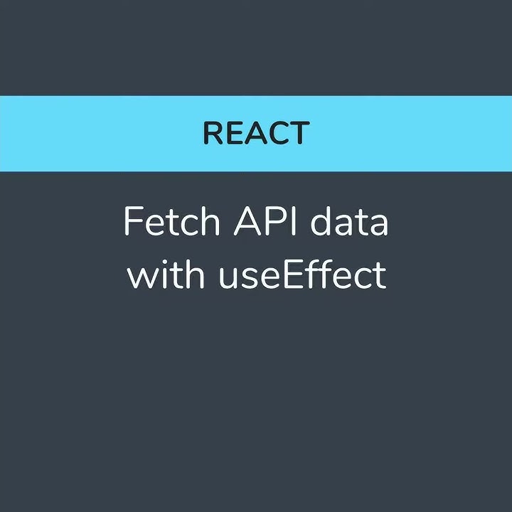 React - Fetch API data with useEffect - YouTube