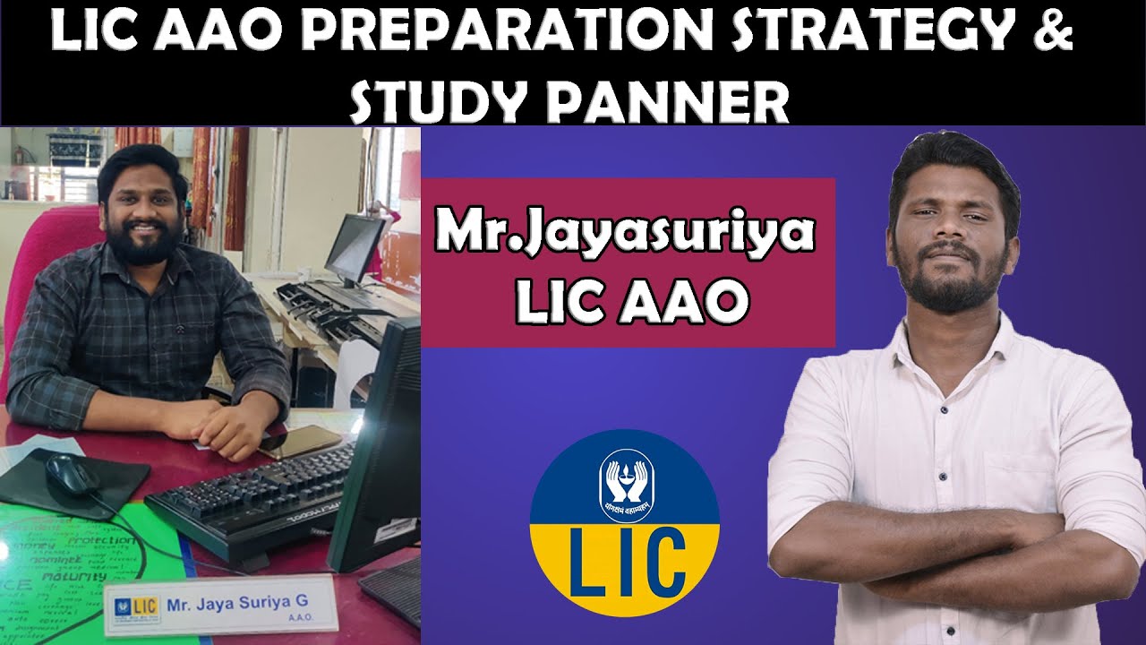 LIC AAO PREPARATION STRATEGY AND STUDY PANNER | MR.JAYASURIYA LIC AAO ...