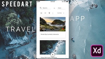 Create A Simple Travel App - UI - Adobe XD - SpeedArt