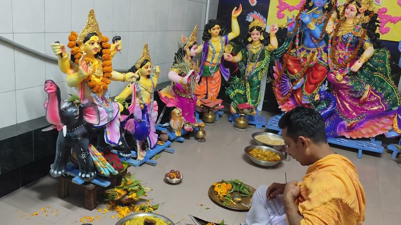 বাড়িতে বিশ্বকর্মা পুজো || ভোগের আয়োজন || 