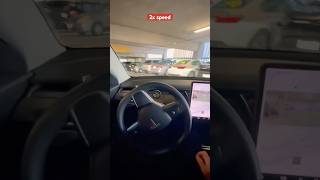 Tesla FSD v12.6.4 exits from 4th floor indoor parking lot