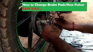 How to Change  Bajaj Pulsar Brake Pads/Shoe - Easy Way