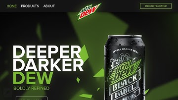 Web Design Speed Art - Mountain Dew Black Label