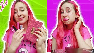 PINK ONLY. Hilarious pink makeup. DiLi Play Vlog screenshot 5