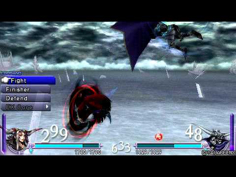 Dissidia Final Fantasy Ultimecia vs Garland (Command Battle)