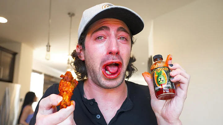 eating the world's hottest wings...