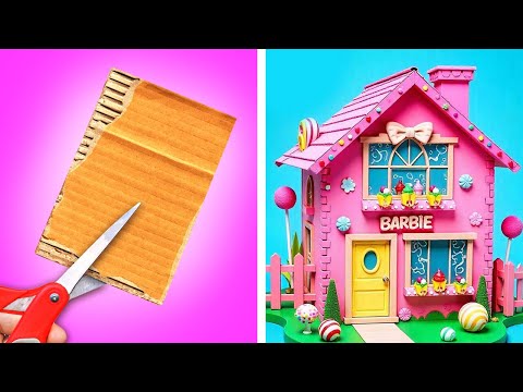 RICH VS POOR DOLL ROOM MAKEOVER💖 Cute Miniature Crafts 📦 We Built a Tiny House