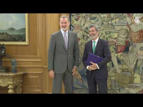 El Rey recibe al presidente del Tribunal Supremo y del Consejo General del Poder Judicial