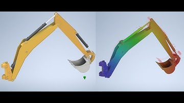 Fem analyse / Finite Element Analysis - Shovel Arm