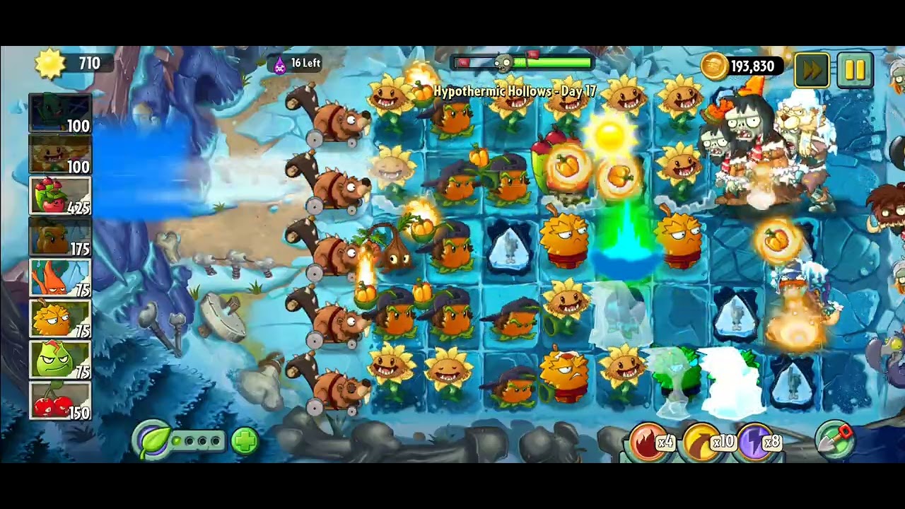 Plants vs Zombies 2 Reflourished: Hypothermic Hollows day 17