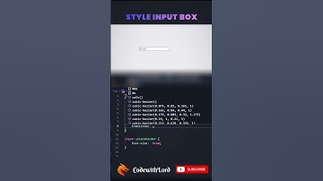 Transform Your Input Box: CSS Styling Magic! #shorts #viral #trending #CodewithLord
