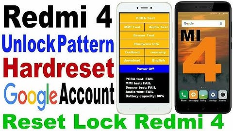 Redmi 4 Unlock Pattern | Hard Reset Xiaomi 4 | Remove Mi Account | Delete Google Account Redmi 4