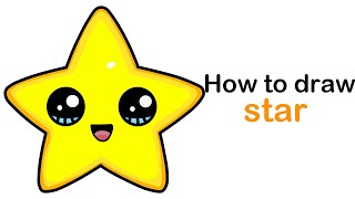 How To Draw A Cute Star Easy Step By Step, Cute Drawings Ideas For Girls Or Kids