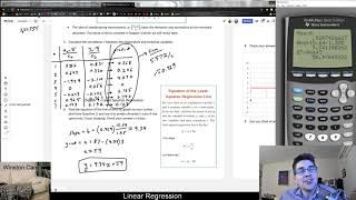 Trendline By Hand - Calculating a Least Squared Regression Line