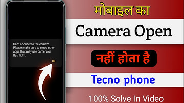 How To solve Camera Open Problem in Tecno phone || 2024
