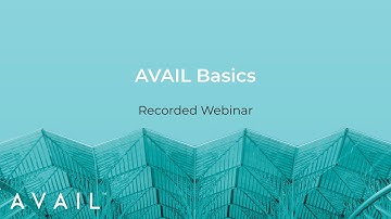 AVAIL Basics and More Webinar