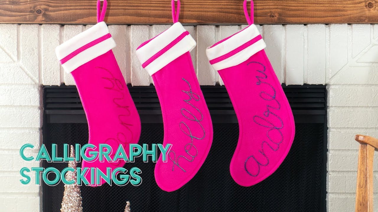 DIY! How to Paint Personalized Calligraphy Stockings for Christmas 