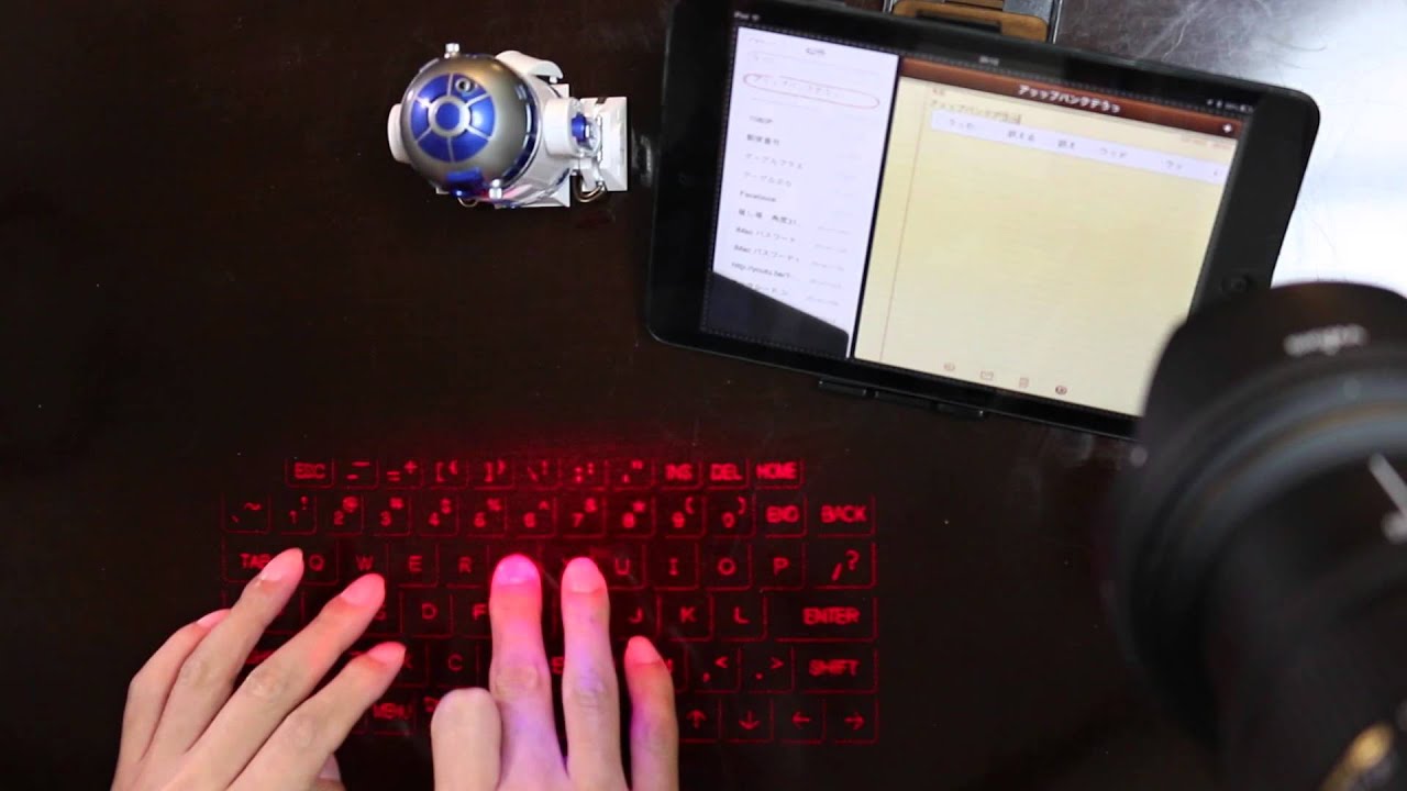 【バーチャルキーボード】R2-D2 スターウォーズ 光バーチャルキーボード スター・ウォーズ R2-D2 - YouTube