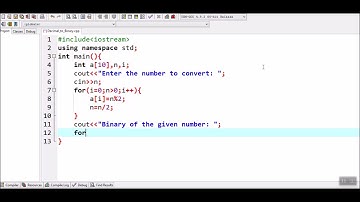 How to convert decimal number to binary number in c++
