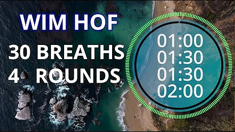 Wim Hof Guided Breathing Session - 4 Rounds For Beginners No Talking