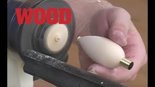 Use your wood lathe to turn simple Christmas tree ornaments from basswood. In this complete step-by-step video, you