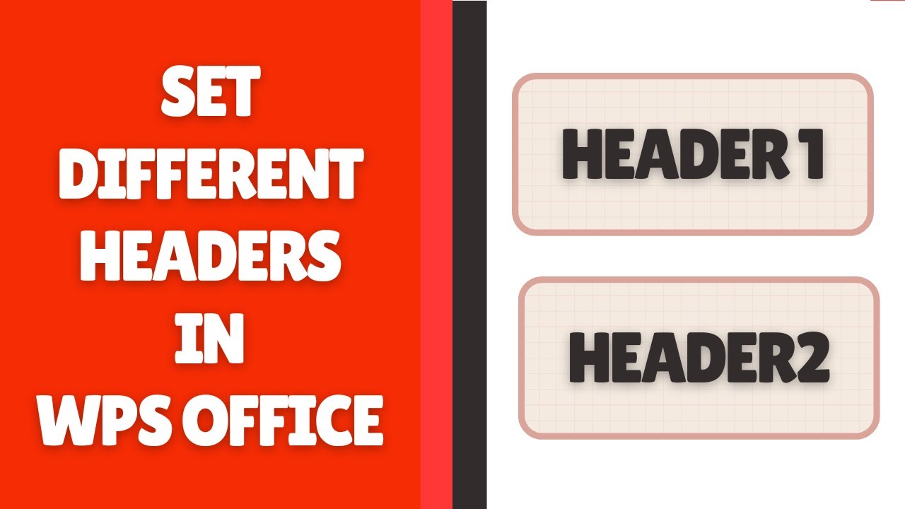 Как настроить разные заголовки в WPS Office Writer