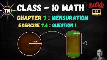 TN SAMACHEER CLASS 10 MATHS CHAPTER 7 MENSURATION, EX: 7.4, QUESTION -1
