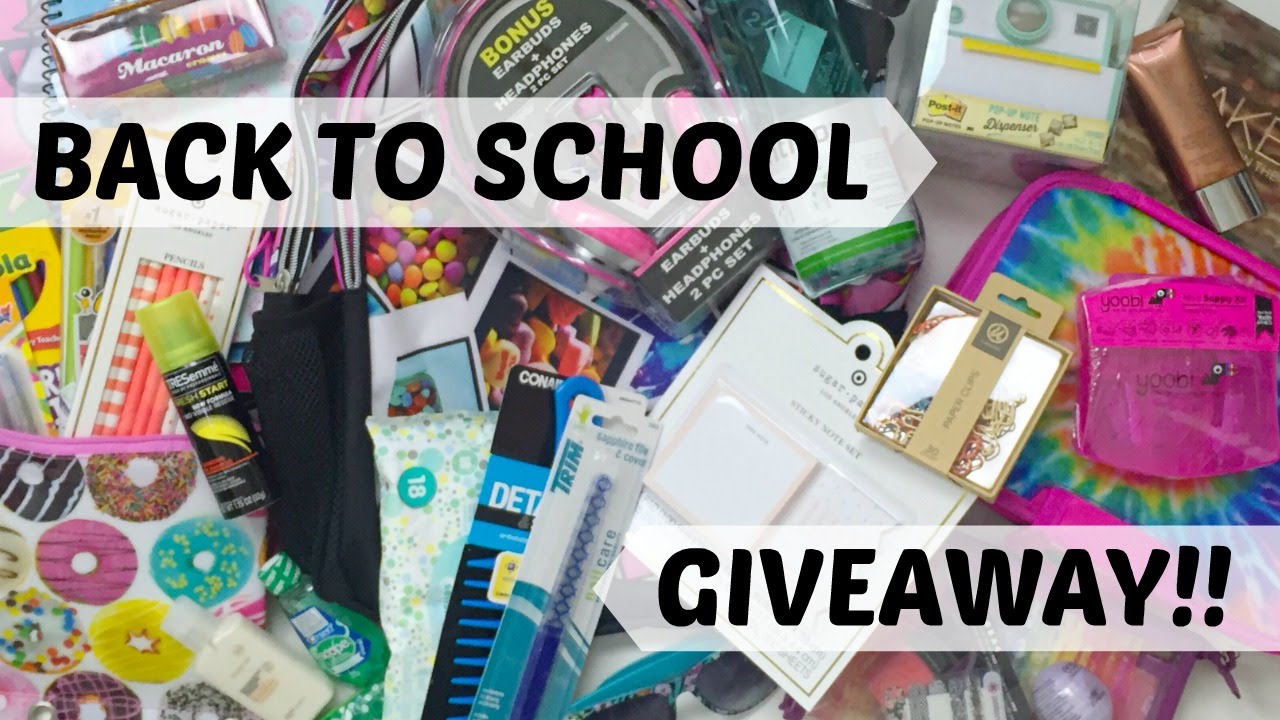BACK TO SCHOOL GIVEAWAY!!! YouTube